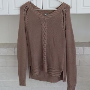 Old Navy Comfy Mauve Knit V-Neck Sweater